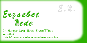 erzsebet mede business card